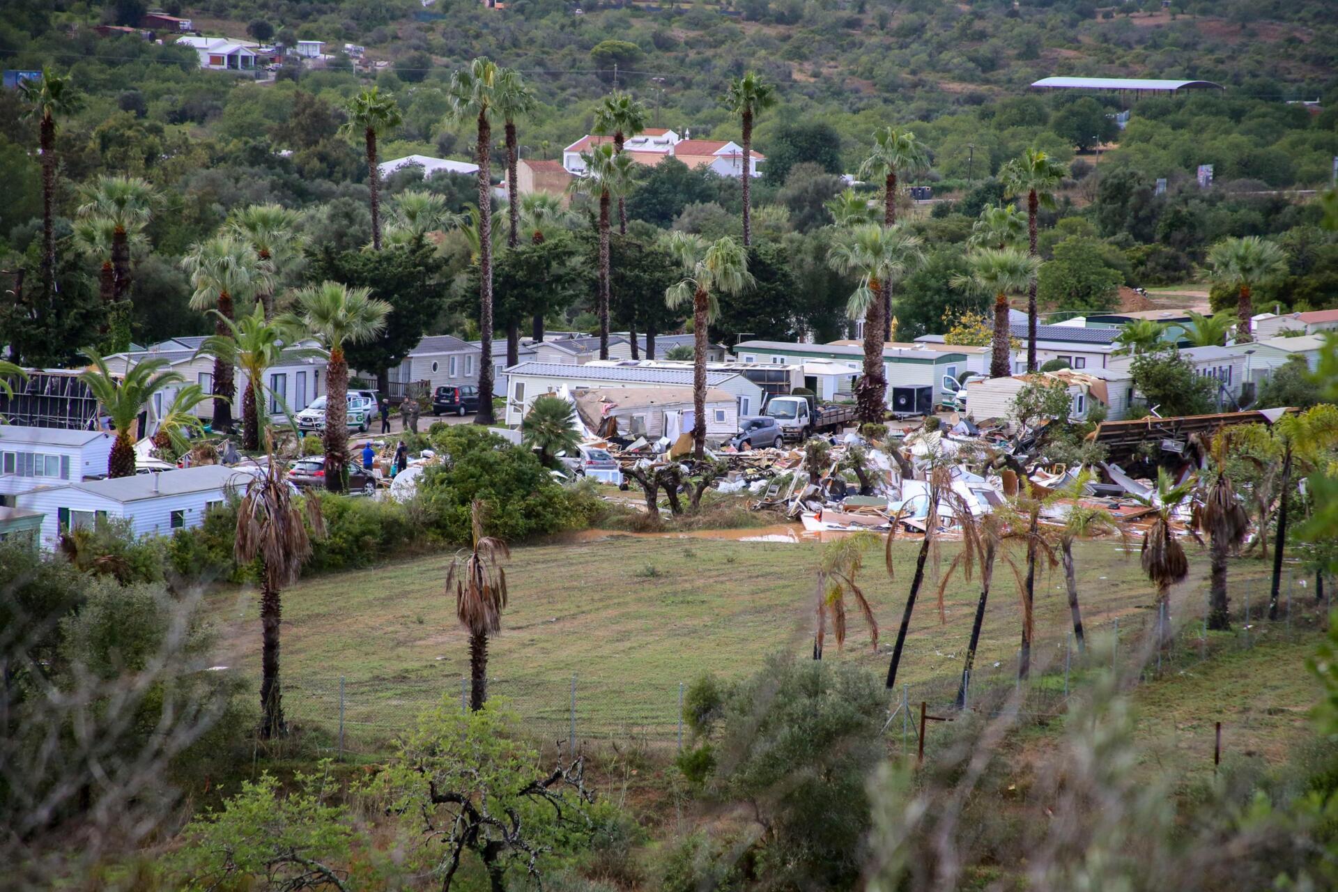 Damage at the campsite
